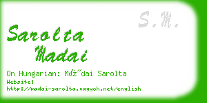 sarolta madai business card